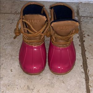 Sperry Saltwater Boot - Sz 6M - Pink/Brown